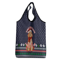 The Season To Be Jolly Goldendoodle Christmas Grocery Bag Xmas Holiday Patterns - Wonder Print Shop