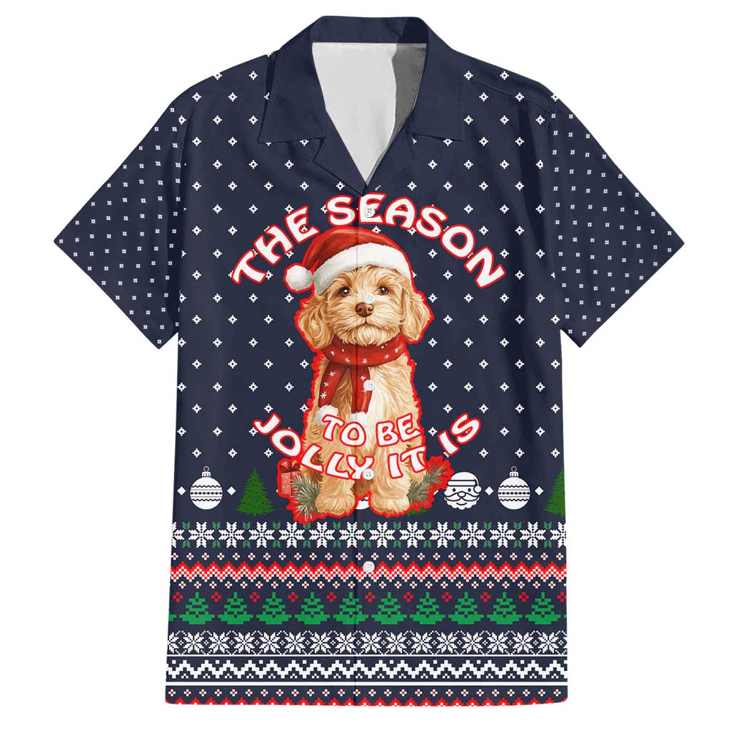 The Season To Be Jolly Goldendoodle Christmas Hawaiian Shirt Xmas Holiday Patterns - Wonder Print Shop