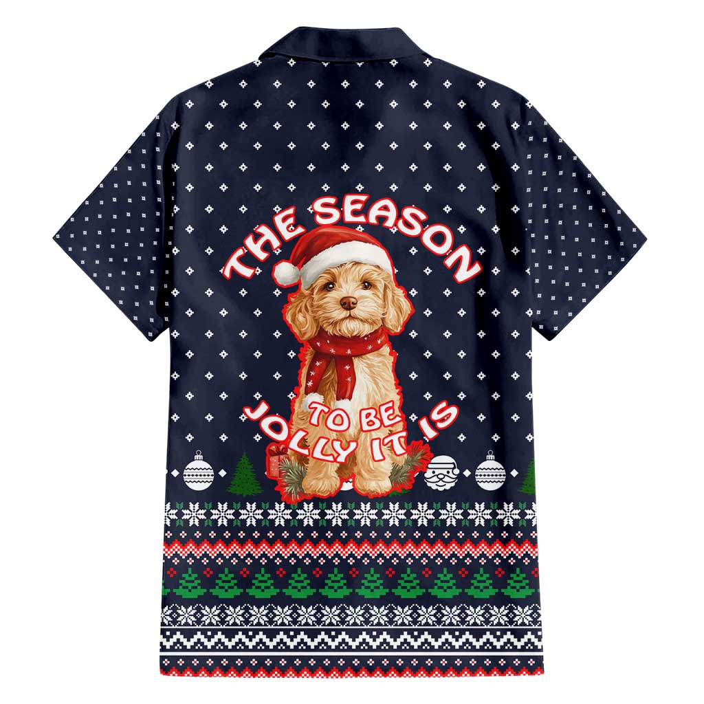 The Season To Be Jolly Goldendoodle Christmas Hawaiian Shirt Xmas Holiday Patterns - Wonder Print Shop