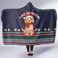 The Season To Be Jolly Goldendoodle Christmas Hooded Blanket Xmas Holiday Patterns - Wonder Print Shop