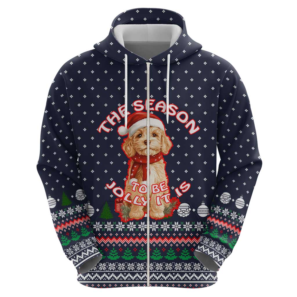The Season To Be Jolly Goldendoodle Christmas Hoodie Xmas Holiday Patterns - Wonder Print Shop