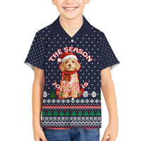 The Season To Be Jolly Goldendoodle Christmas Kid Hawaiian Shirt Xmas Holiday Patterns - Wonder Print Shop