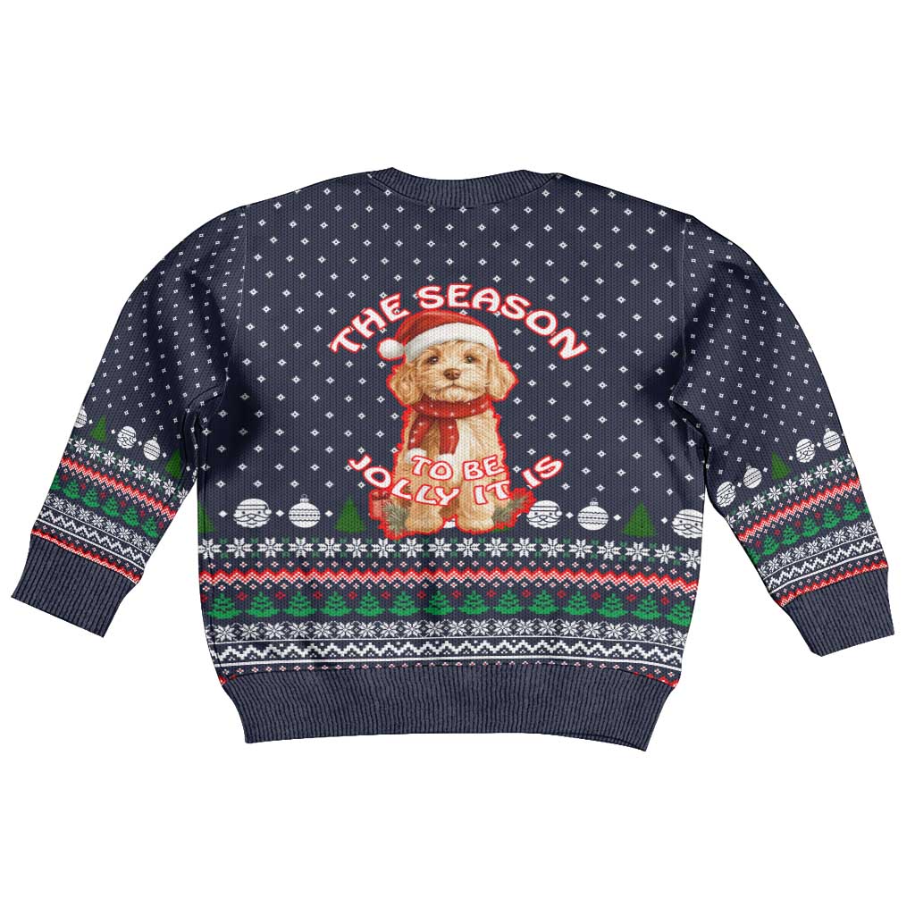 The Season To Be Jolly Goldendoodle Christmas Kid Ugly Christmas Sweater Xmas Holiday Patterns - Wonder Print Shop