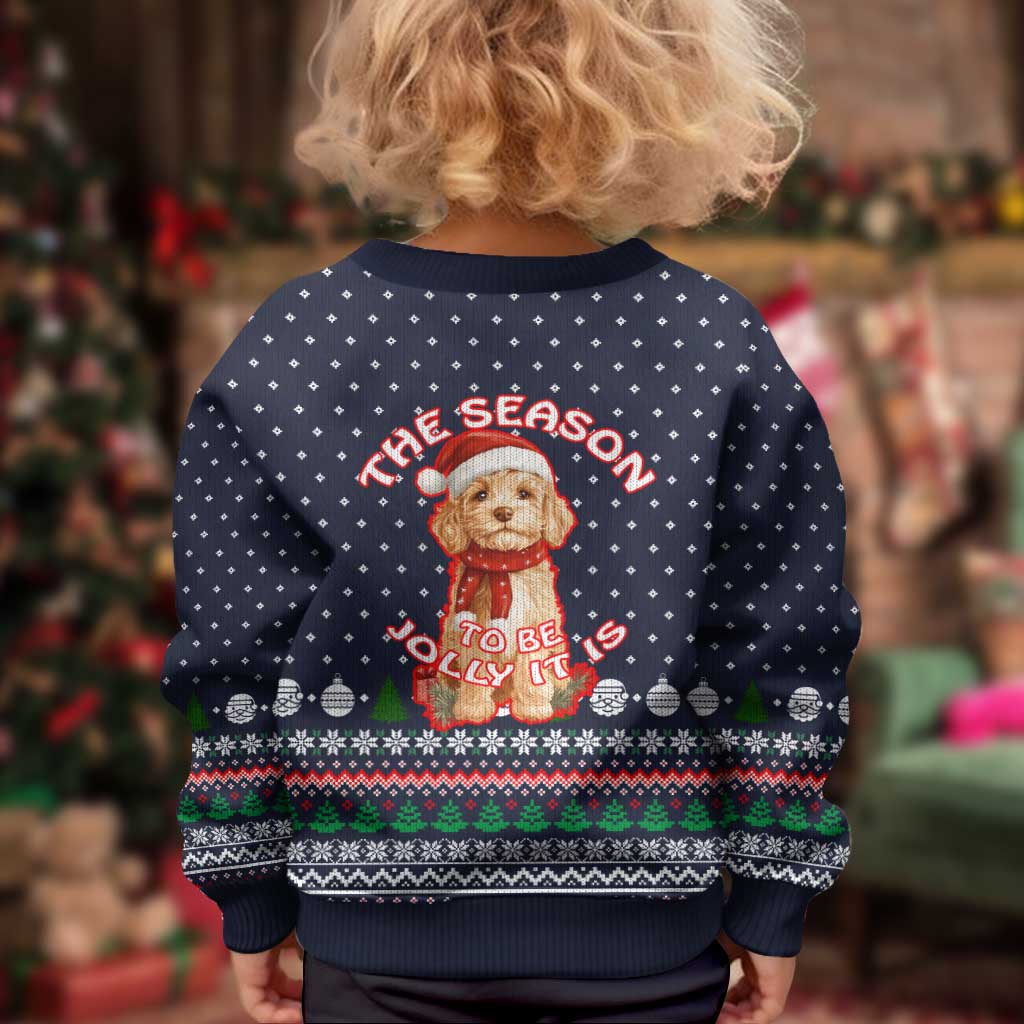 The Season To Be Jolly Goldendoodle Christmas Kid Ugly Christmas Sweater Xmas Holiday Patterns - Wonder Print Shop