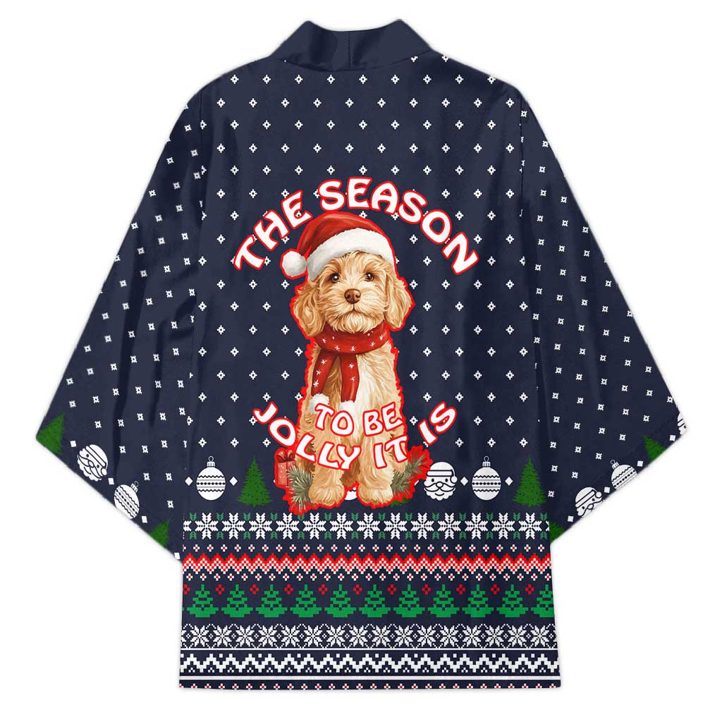 The Season To Be Jolly Goldendoodle Christmas Kimono Xmas Holiday Patterns - Wonder Print Shop