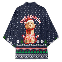 The Season To Be Jolly Goldendoodle Christmas Kimono Xmas Holiday Patterns - Wonder Print Shop