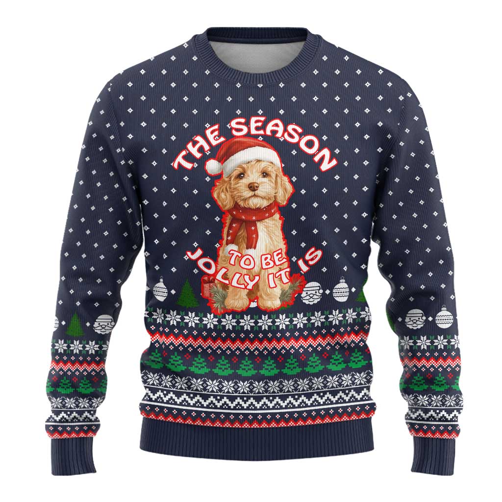 The Season To Be Jolly Goldendoodle Christmas Ugly Christmas Sweater Xmas Holiday Patterns - Wonder Print Shop