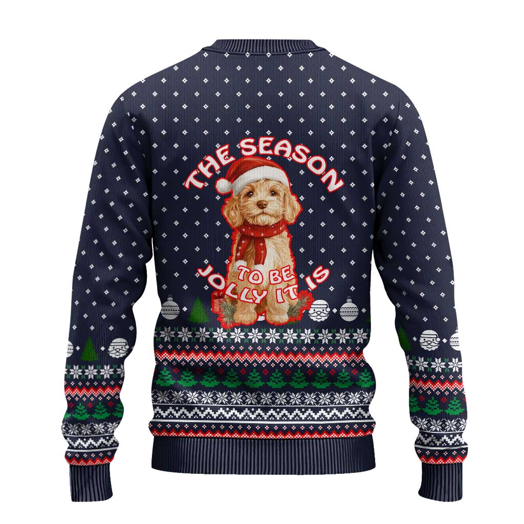 The Season To Be Jolly Goldendoodle Christmas Ugly Christmas Sweater Xmas Holiday Patterns - Wonder Print Shop