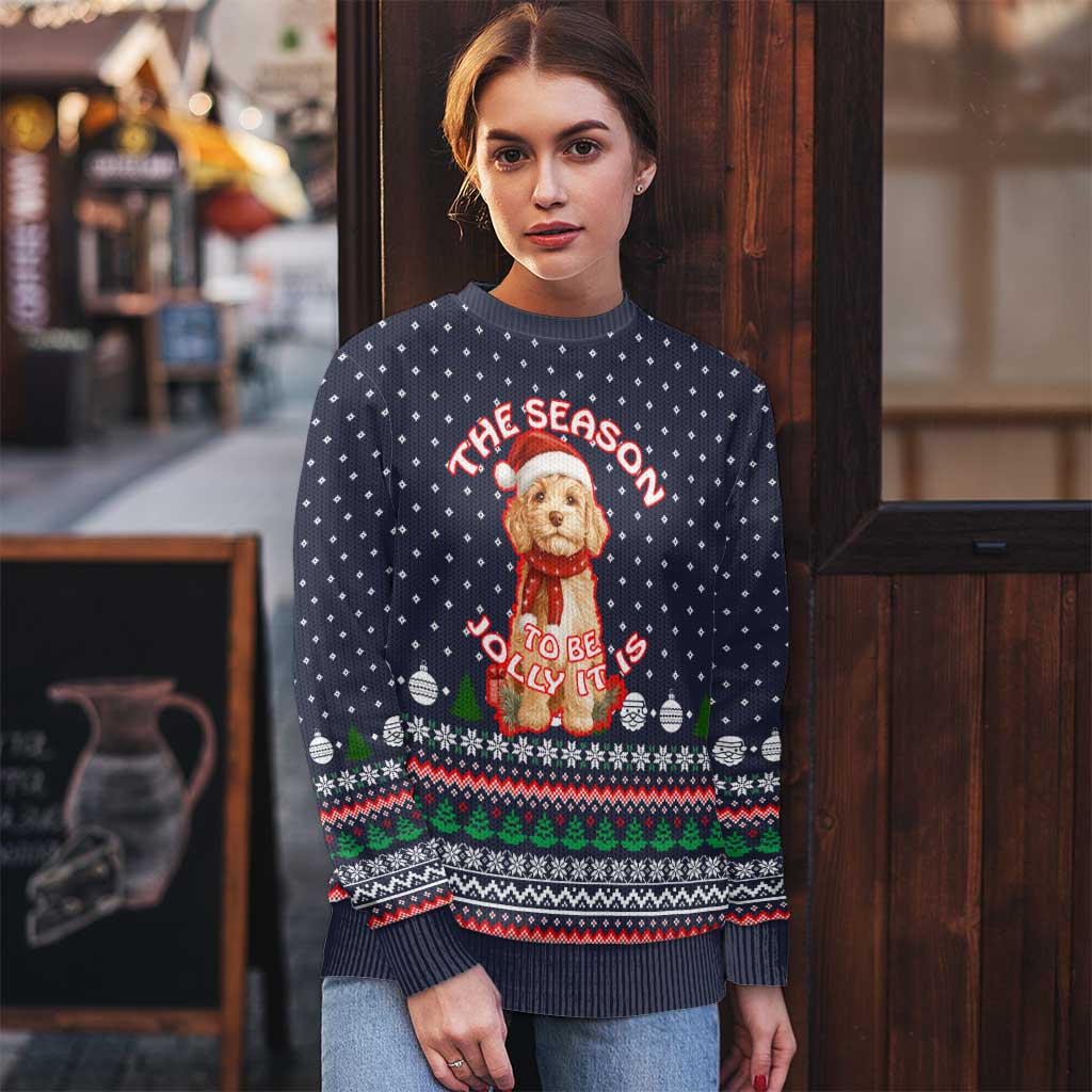 The Season To Be Jolly Goldendoodle Christmas Ugly Christmas Sweater Xmas Holiday Patterns - Wonder Print Shop