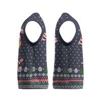 The Season To Be Jolly Goldendoodle Christmas Knitted V-Neck Vest Xmas Holiday Patterns - Wonder Print Shop