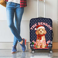 The Season To Be Jolly Goldendoodle Christmas Luggage Cover Xmas Holiday Patterns - Wonder Print Shop