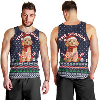 The Season To Be Jolly Goldendoodle Christmas Men Tank Top Xmas Holiday Patterns - Wonder Print Shop