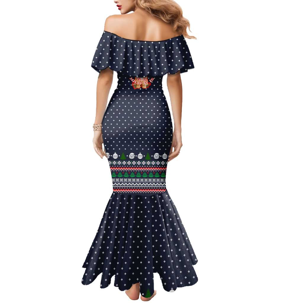The Season To Be Jolly Goldendoodle Christmas Mermaid Dress Xmas Holiday Patterns - Wonder Print Shop