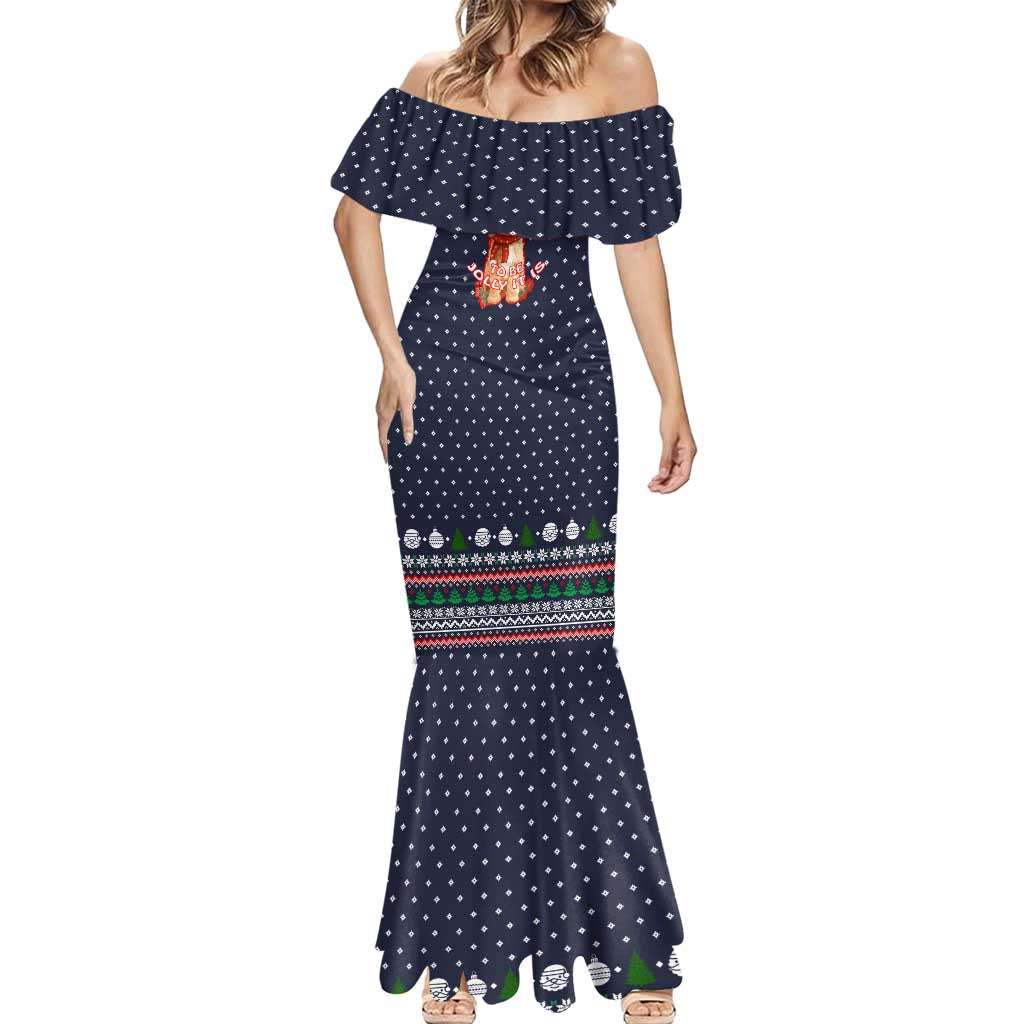 The Season To Be Jolly Goldendoodle Christmas Mermaid Dress Xmas Holiday Patterns - Wonder Print Shop