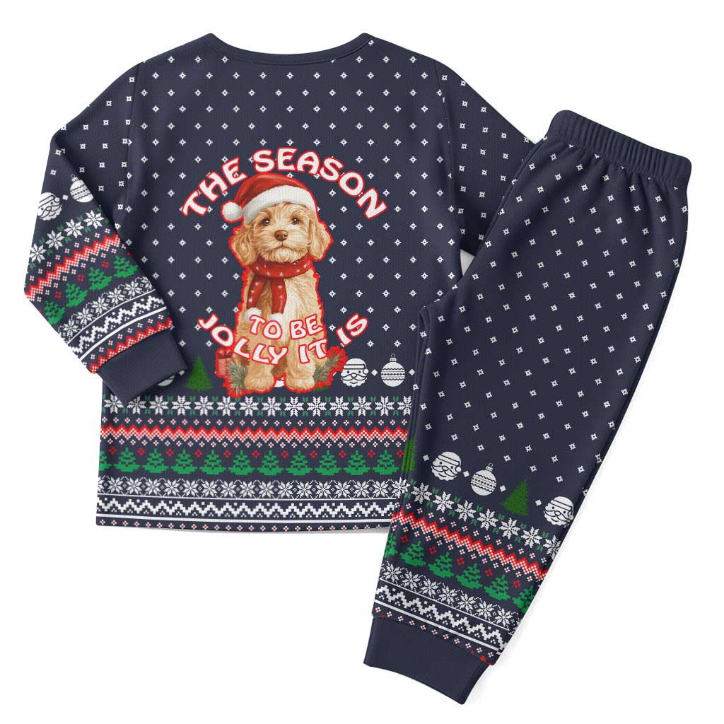 The Season To Be Jolly Goldendoodle Christmas Pajama Set Xmas Holiday Patterns - Wonder Print Shop
