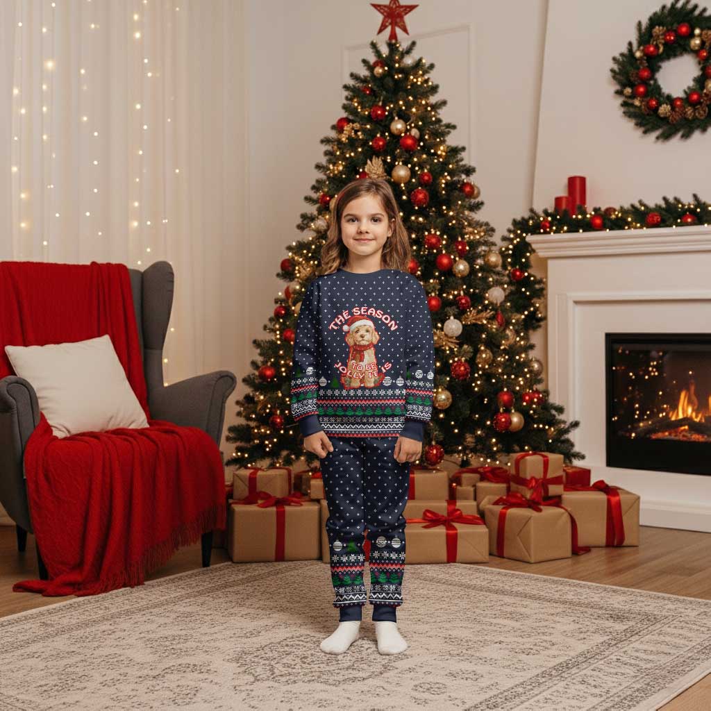 The Season To Be Jolly Goldendoodle Christmas Pajama Set Xmas Holiday Patterns - Wonder Print Shop