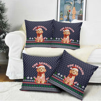The Season To Be Jolly Goldendoodle Christmas Pillow Cover Xmas Holiday Patterns - Wonder Print Shop