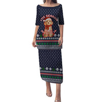 The Season To Be Jolly Goldendoodle Christmas Puletasi Xmas Holiday Patterns - Wonder Print Shop