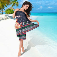 The Season To Be Jolly Goldendoodle Christmas Sarong Xmas Holiday Patterns - Wonder Print Shop