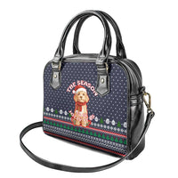 The Season To Be Jolly Goldendoodle Christmas Shoulder Handbag Xmas Holiday Patterns - Wonder Print Shop