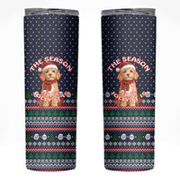 The Season To Be Jolly Goldendoodle Christmas Skinny Tumbler Xmas Holiday Patterns - Wonder Print Shop
