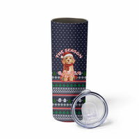 The Season To Be Jolly Goldendoodle Christmas Skinny Tumbler Xmas Holiday Patterns - Wonder Print Shop