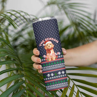 The Season To Be Jolly Goldendoodle Christmas Skinny Tumbler Xmas Holiday Patterns - Wonder Print Shop