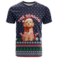 The Season To Be Jolly Goldendoodle Christmas T Shirt Xmas Holiday Patterns - Wonder Print Shop