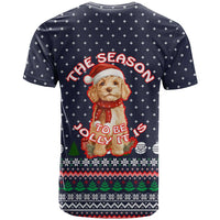 The Season To Be Jolly Goldendoodle Christmas T Shirt Xmas Holiday Patterns - Wonder Print Shop
