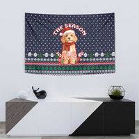 The Season To Be Jolly Goldendoodle Christmas Tapestry Xmas Holiday Patterns - Wonder Print Shop