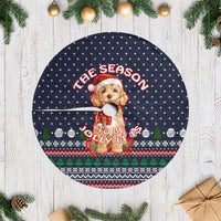 The Season To Be Jolly Goldendoodle Christmas Tree Skirt Xmas Holiday Patterns - Wonder Print Shop