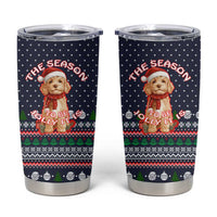 The Season To Be Jolly Goldendoodle Christmas Tumbler Cup Xmas Holiday Patterns - Wonder Print Shop