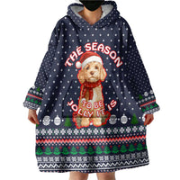 The Season To Be Jolly Goldendoodle Christmas Wearable Blanket Hoodie Xmas Holiday Patterns - Wonder Print Shop