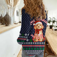 The Season To Be Jolly Goldendoodle Christmas Women Casual Shirt Xmas Holiday Patterns - Wonder Print Shop