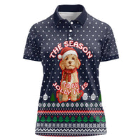 The Season To Be Jolly Goldendoodle Christmas Women Polo Shirt Xmas Holiday Patterns - Wonder Print Shop