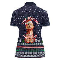 The Season To Be Jolly Goldendoodle Christmas Women Polo Shirt Xmas Holiday Patterns - Wonder Print Shop
