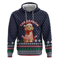The Season To Be Jolly Goldendoodle Christmas Zip Hoodie Xmas Holiday Patterns - Wonder Print Shop