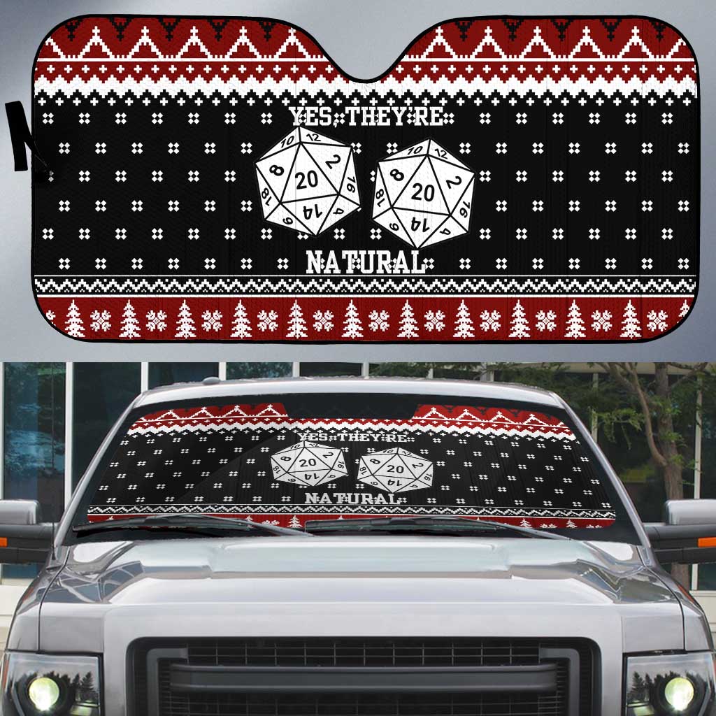 They Are Natural Christmas Auto Sun Shade Xmas Holiday Patterns - Wonder Print Shop