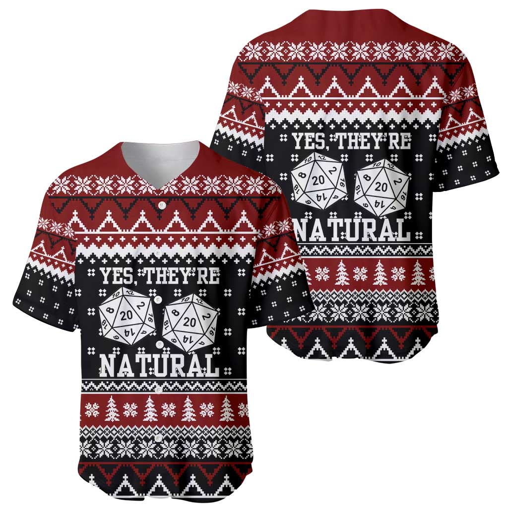They Are Natural Christmas Baseball Jersey Xmas Holiday Patterns - Wonder Print Shop