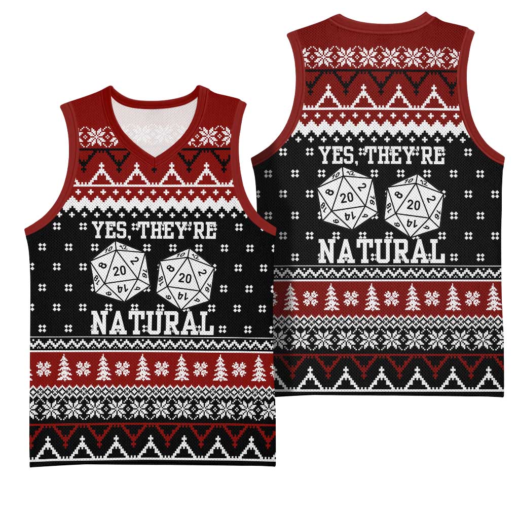 They Are Natural Christmas Basketball Jersey Xmas Holiday Patterns - Wonder Print Shop