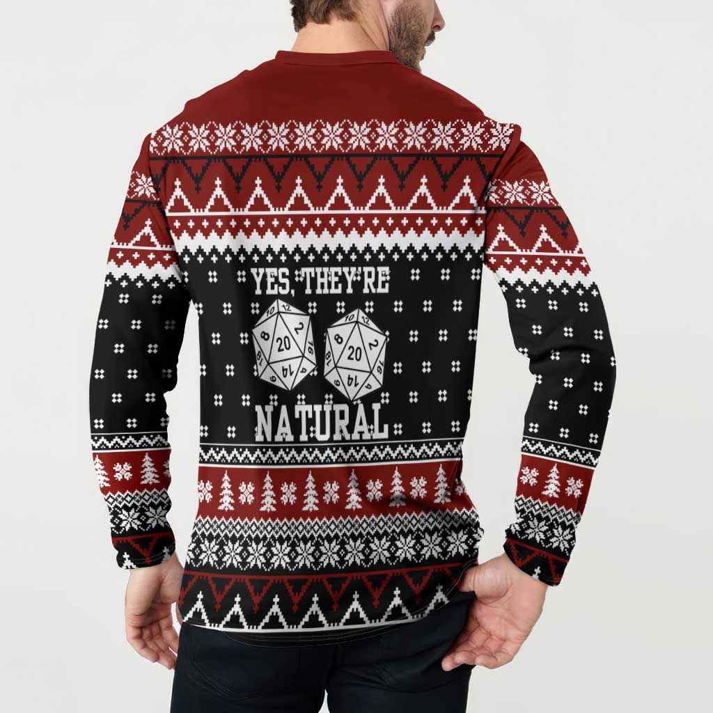 They Are Natural Christmas Button Sweatshirt Xmas Holiday Patterns - Wonder Print Shop