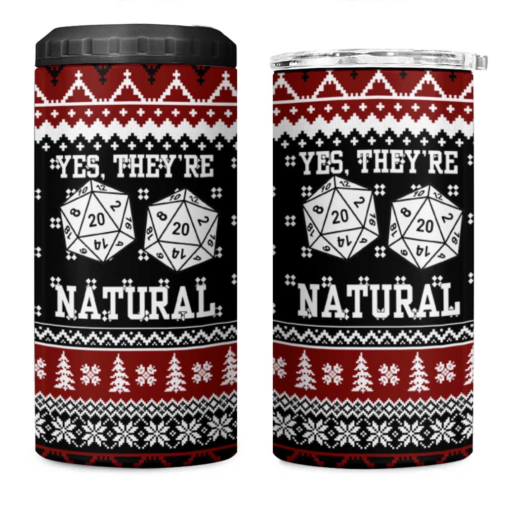 They Are Natural Christmas 4 in 1 Can Cooler Tumbler Xmas Holiday Patterns - Wonder Print Shop