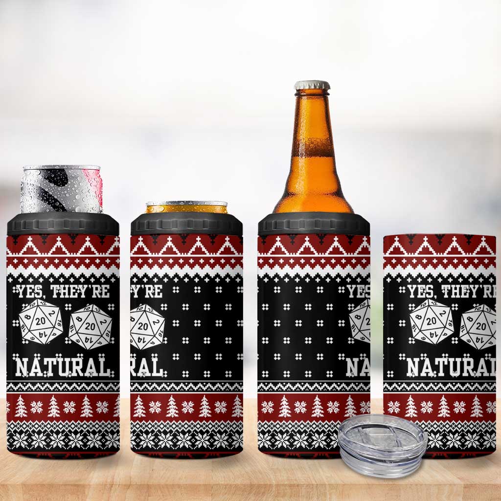 They Are Natural Christmas 4 in 1 Can Cooler Tumbler Xmas Holiday Patterns - Wonder Print Shop
