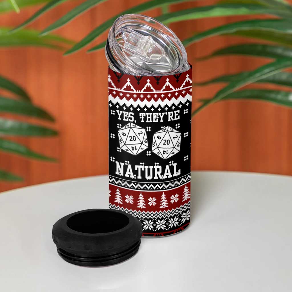 They Are Natural Christmas 4 in 1 Can Cooler Tumbler Xmas Holiday Patterns - Wonder Print Shop