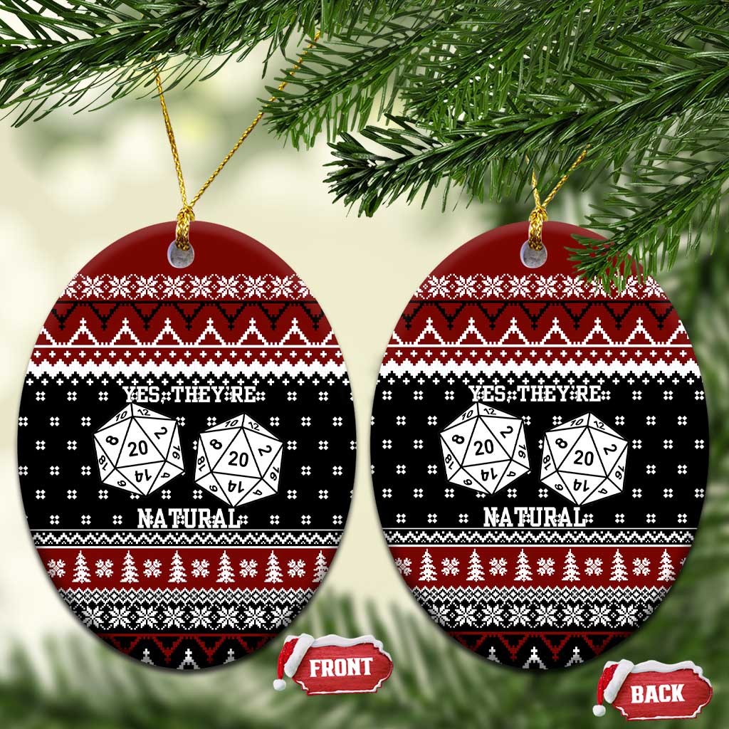 They Are Natural Christmas Ceramic Ornament Xmas Holiday Patterns - Wonder Print Shop