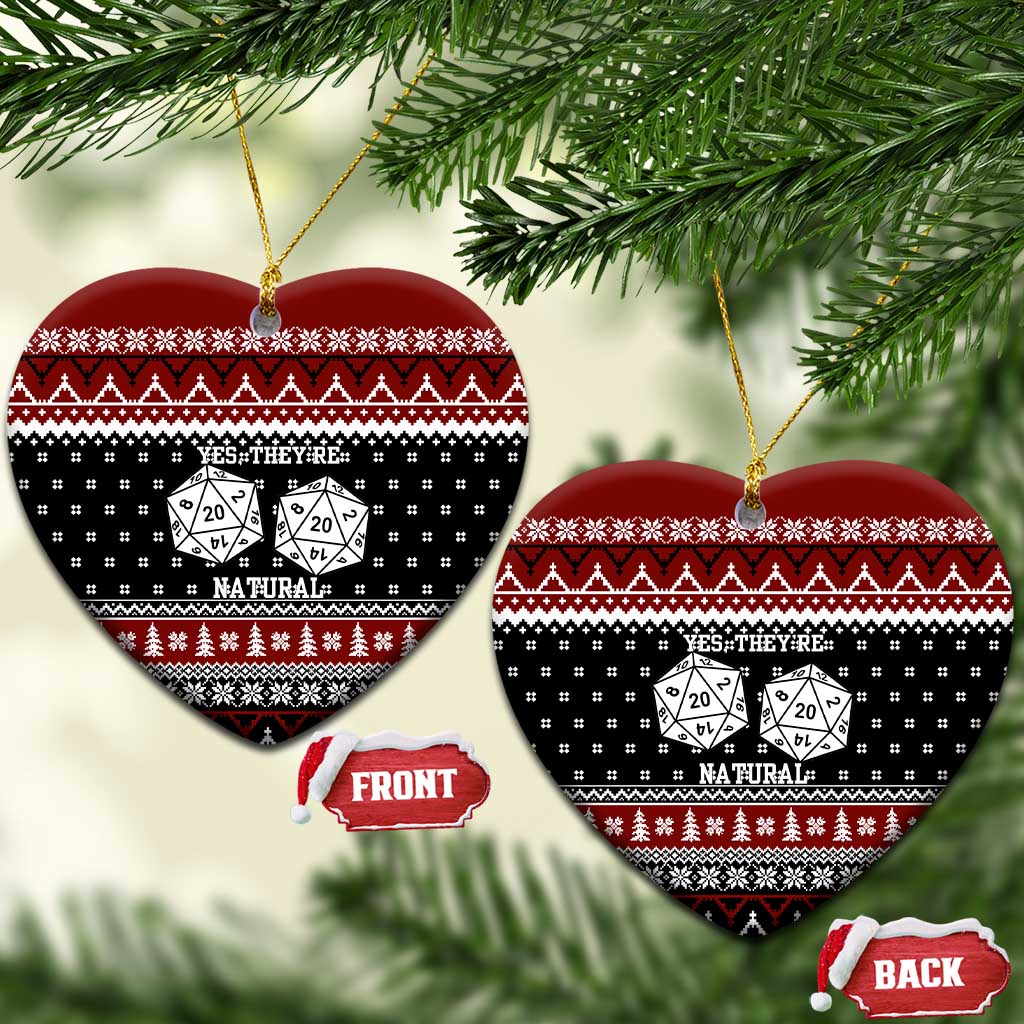 They Are Natural Christmas Ceramic Ornament Xmas Holiday Patterns - Wonder Print Shop