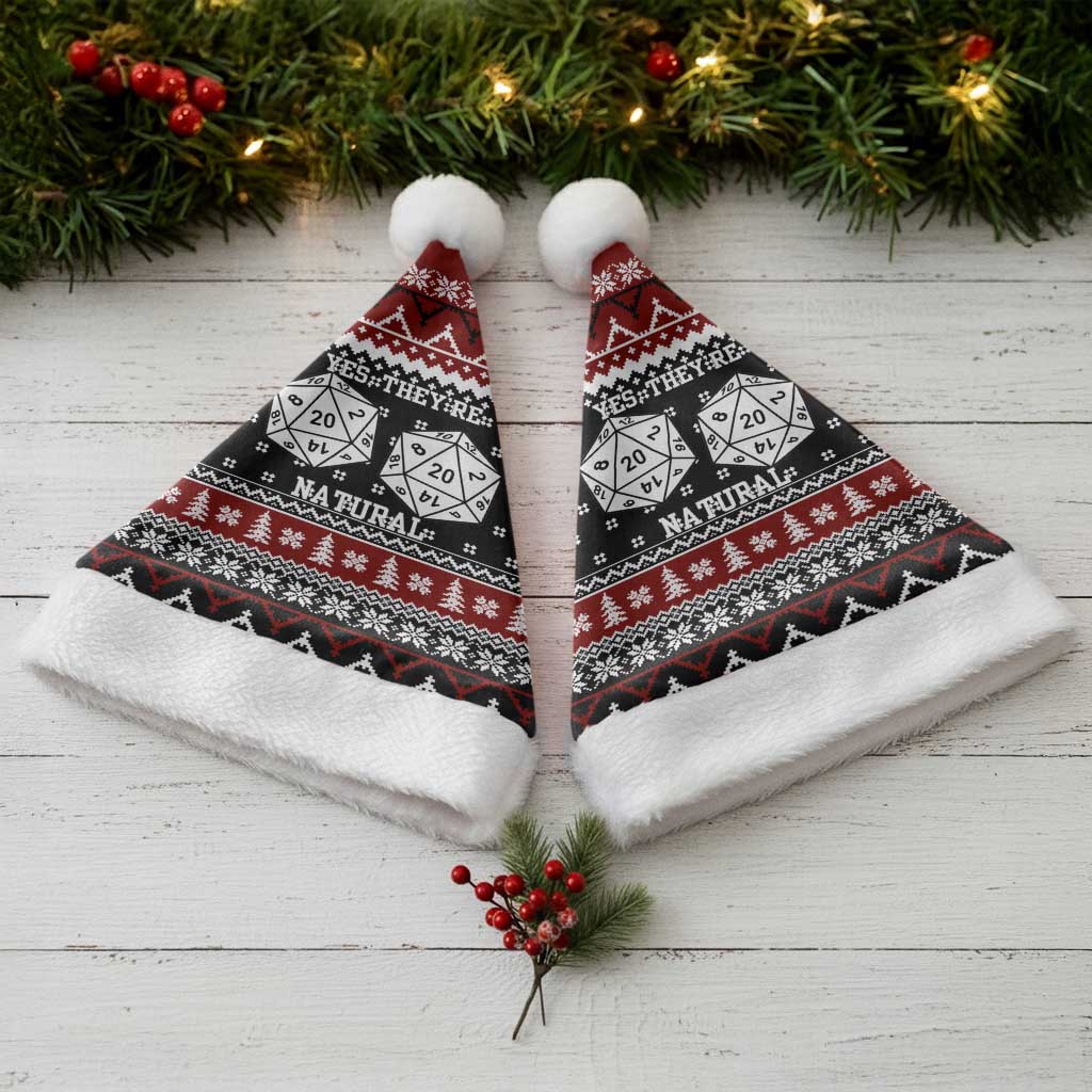 They Are Natural Christmas Santa Hat Xmas Holiday Patterns - Wonder Print Shop
