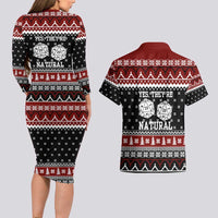 They Are Natural Christmas Couples Matching Long Sleeve Bodycon Dress and Hawaiian Shirt Xmas Holiday Patterns - Wonder Print Shop
