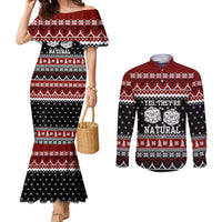 They Are Natural Christmas Couples Matching Mermaid Dress and Long Sleeve Button Shirt Xmas Holiday Patterns - Wonder Print Shop