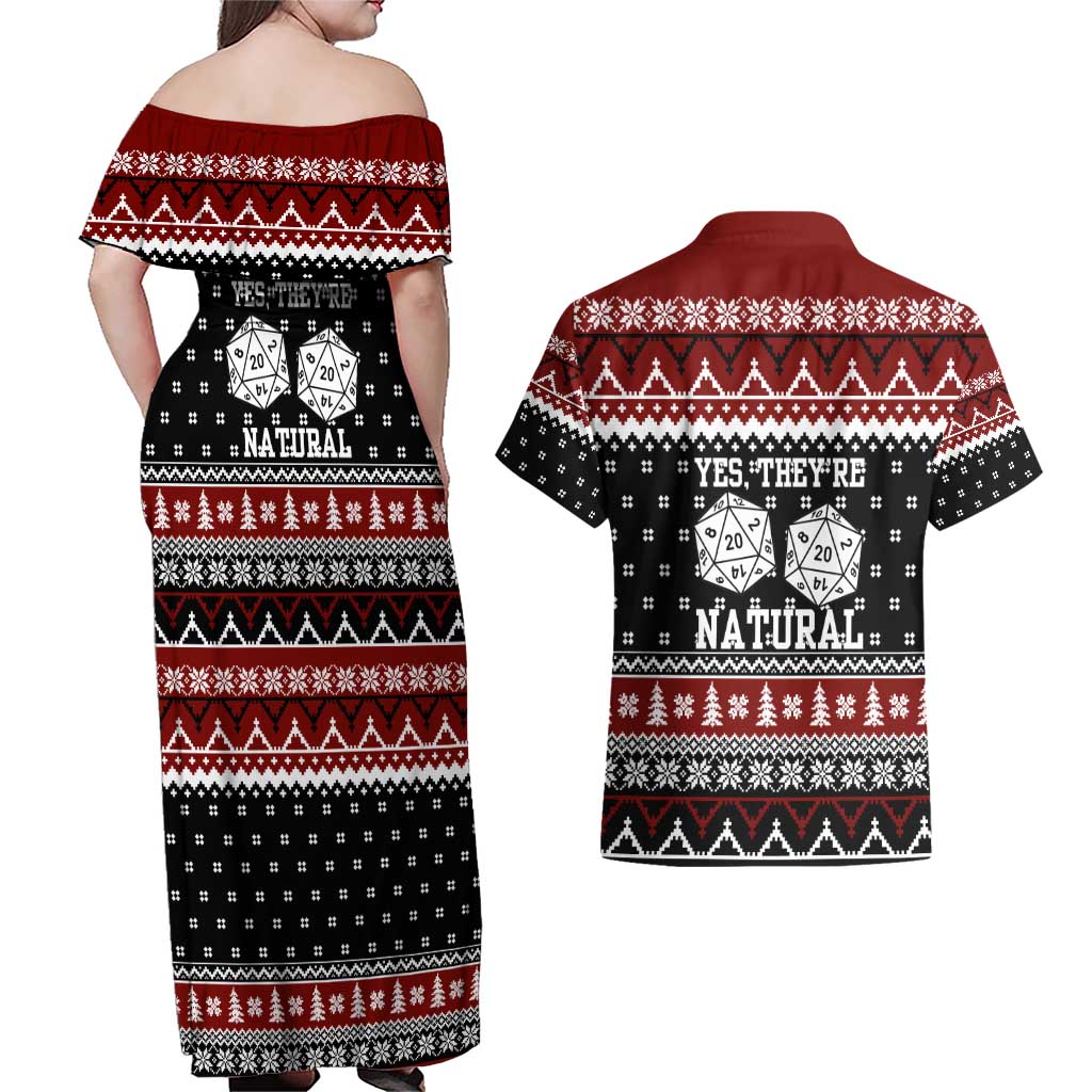 They Are Natural Christmas Couples Matching Off Shoulder Maxi Dress and Hawaiian Shirt Xmas Holiday Patterns - Wonder Print Shop